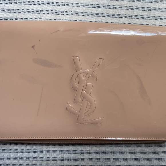 Authentic Nude Patent YSL Yves Saint Laurent Clutch - Picture 1 of 5